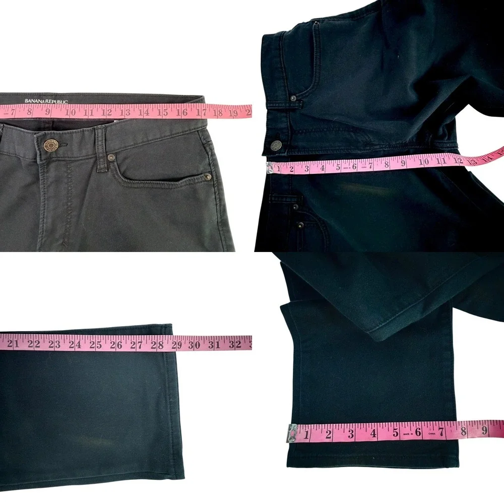 Banana Republic Travel Jean Mens 33x30 Black Slim Fit Traveler Pant Modern